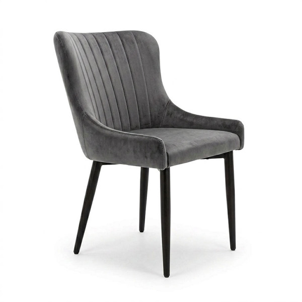 Maria Dining Chair Grey Velvet